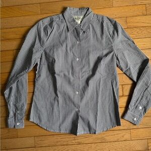 Jones Wear Sport Petite Black  and White Checkered Shirt